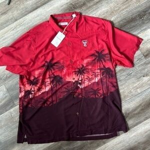 NWT Tommy Bahama shirt Texas Tech size 3XL Men's Hawaiian Red